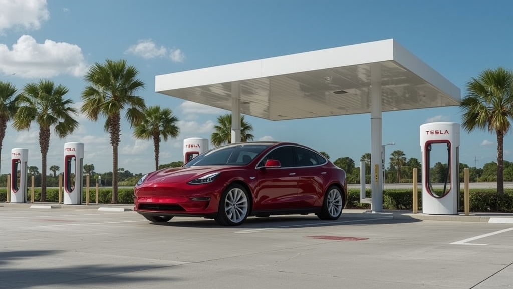 Tesla's First True East Coast V4 Supercharger Is Open in Kissimmee. Here's the Catch.