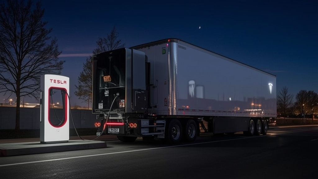 Tesla's New Basecharger Solves the Overnight Problem for Semi Fleets